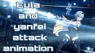 New 5 Star Cryo Claymore And 4 Star Pyro Catalyst (Eula/Yanfei) Attack Animation!