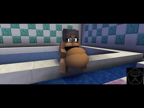 Minecraft vore. [Hooray! 1000 subscribers coming soon!] Very hungry fat girl ate a lot in the pool