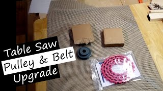 CRAFTSMAN TABLE SAW PULLEY AND LINK BELT UPGRADE  How To replace your table saw pulleys  SBW#21