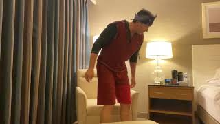 Hotel Workout - Chair Dips and Bent Knee Push Ups