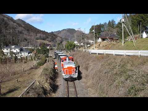 配9840レ 水郡線 DE10-1604 砕石 ホキ工臨 西金～下小川 2021/01/19 西金工臨