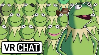 Vr Chat, But Everyone is Kermit the Frog...