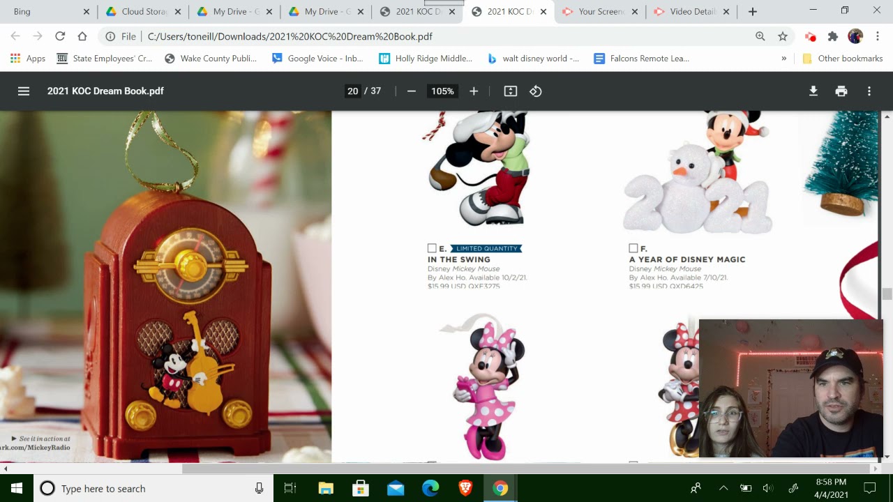 Disney Ornaments In The Hallmark Keepsake Dream Book 21 Youtube