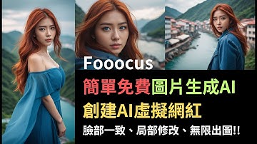 免費圖片生成 Fooocus 臉部一致、無限出圖、搶攻AI虛擬網紅商機Fooocus Midjourney Stable Diffusion