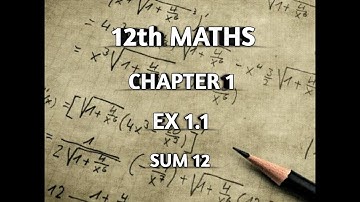 TN || 12th STD MATHS || APPLICATION OF MATRICES & DETERMINANTS || CHAPTER 1 || EX 1.1 || SUM 12 ||