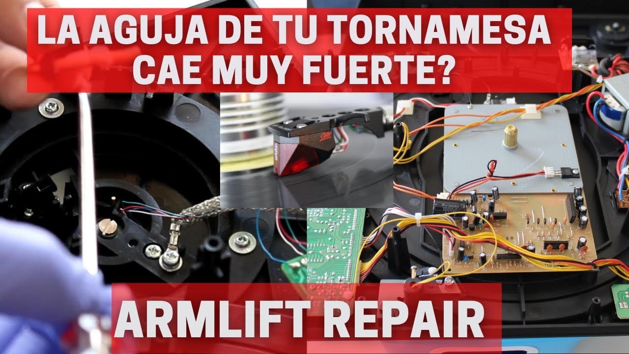 Cómo reparar la caída del brazo de una tornamesa, reparación del armlift,  armlift repair. - YouTube