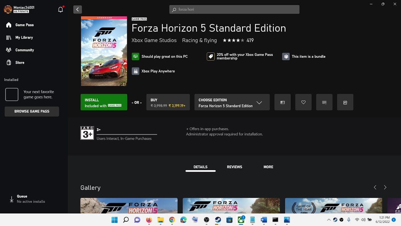 Forza Horizon 5 Horizon Standard Edition Xbox Game Studios PC