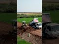 Mini Constructions to Construct New Roads Foundation across The Rice field #fypシ #viral #truck