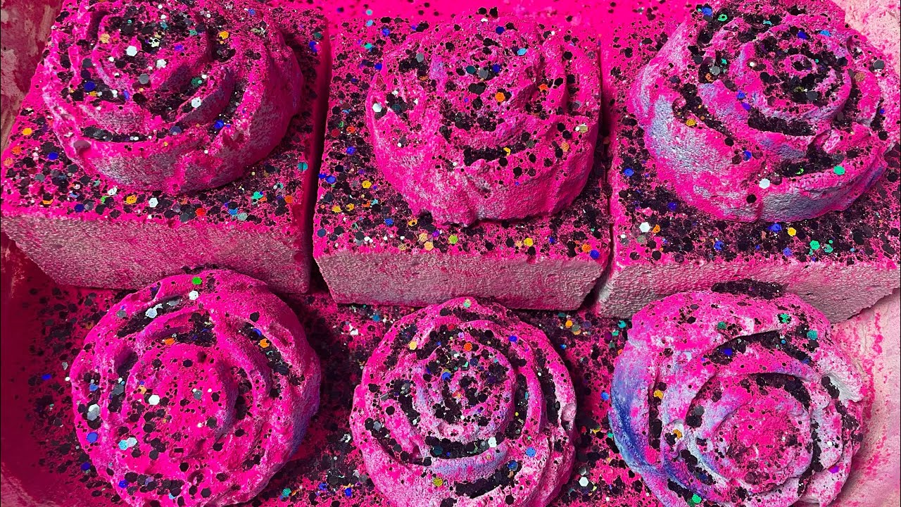 Pink Powder on Gym Chalk Roses & Gym Chalk Blocks - YouTube