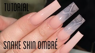 Snake Skin Ombre Nails | WATCH ME WORK