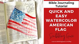 Quick And Easy American Flag- Bible Journaling With Me
