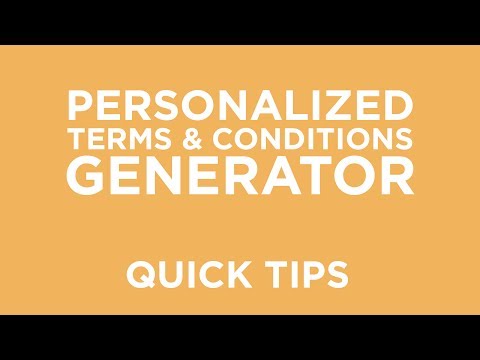 Personalized Terms and Conditions Generator
