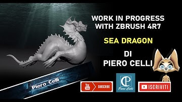 "SEA DRAGON". A work in progress 3d dragon modeled in ZBrush 4R7.