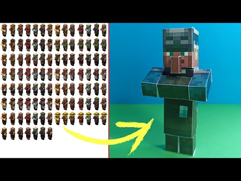 How to make paper Minecraft Speedrunner vs 5 hunters . Minecraft Papercraft  