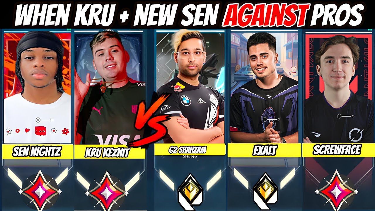 KRU Keznit Duo with SEN Nightz & Faced G2 Shahzam, Exalt & Screwface in Immortal Ranked | Valorant