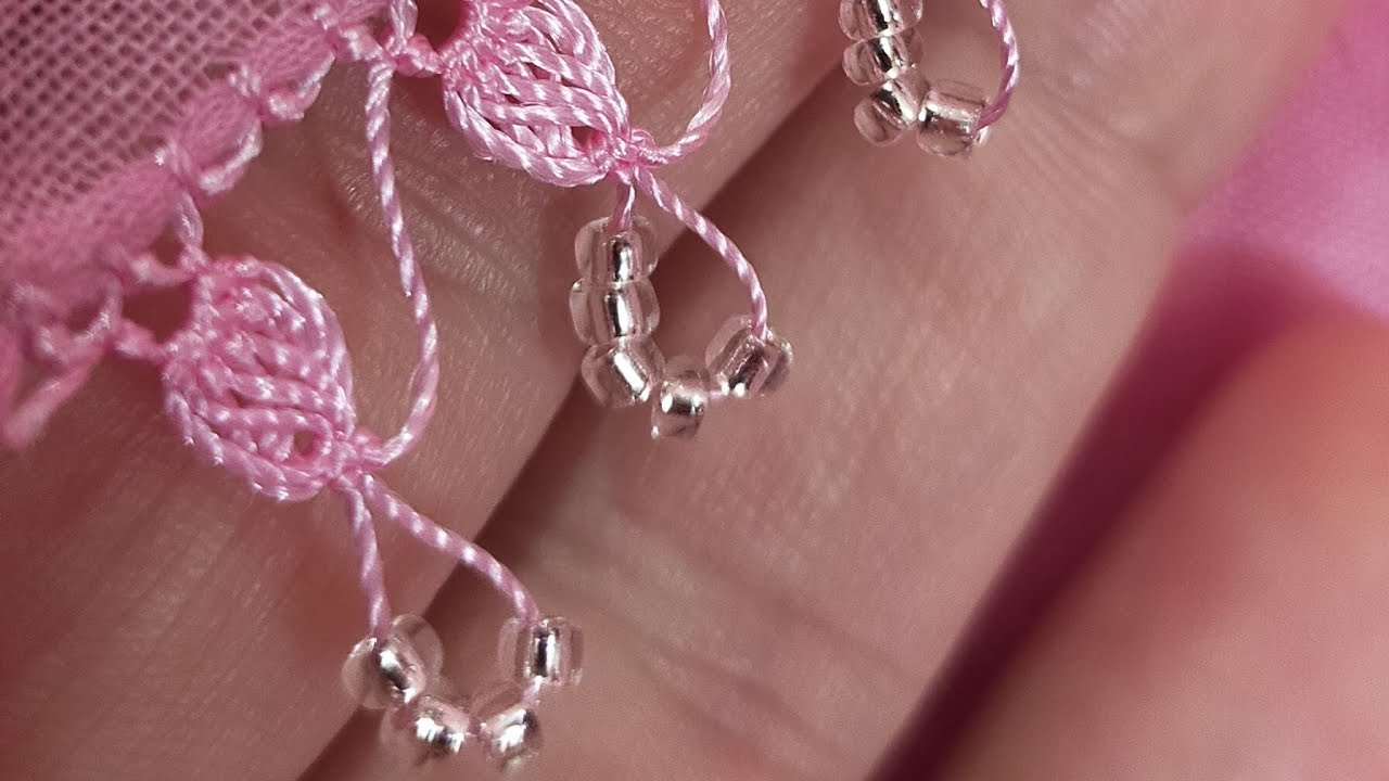 BEŞ TANE KUM BONCUK TAKTIM ŞAHANE MODEL ÇİKARDİM - KUM BONCUKLU İĞNE OYASI MODELİ #iğneoyalarım