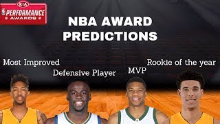 2017-2018 NBA Award Predictions