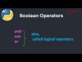 py1@11 Boolean Operators
