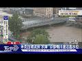 颱風水彈炸日本! 大阪人孔蓋噴水柱 京都鴨川達氾濫水位｜TVBS新聞 @TVBSNEWS01
