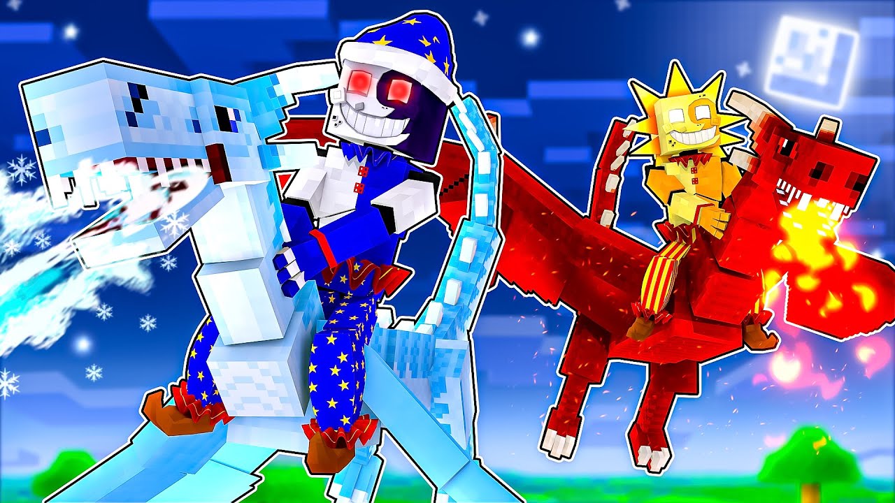 Sun and Moon LEARN How To TRAIN a DRAGON in Minecraft