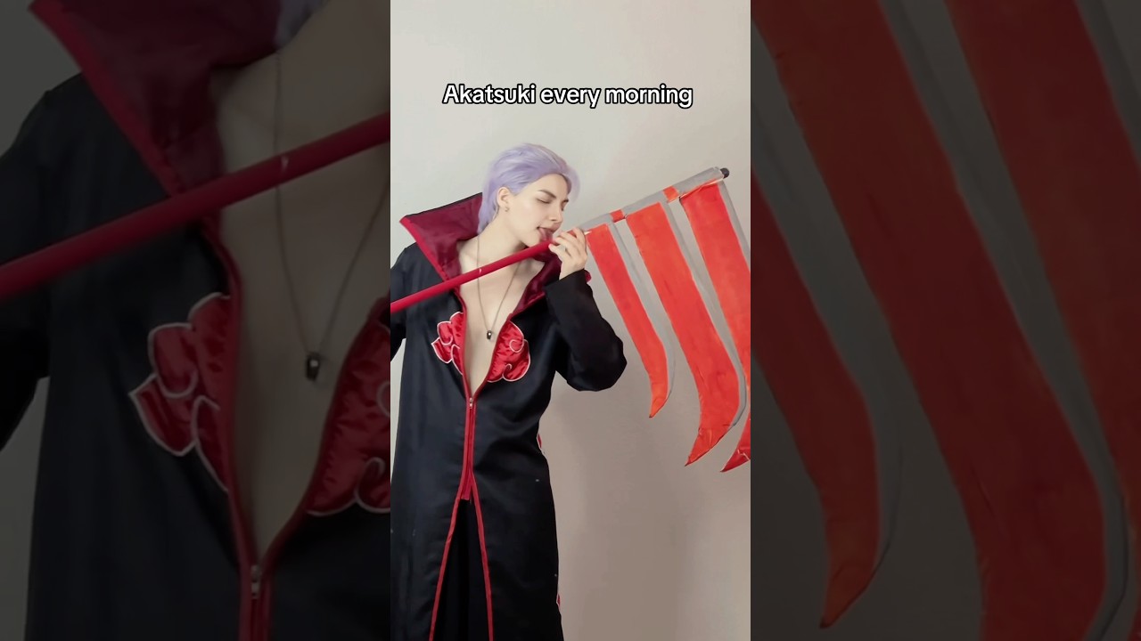 Akatsuki every morning (part 1?) #anime #naruto #cosplay #akatsuki #deidara #sasori #hidan