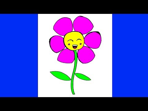 איך לצייר פרח פשוט