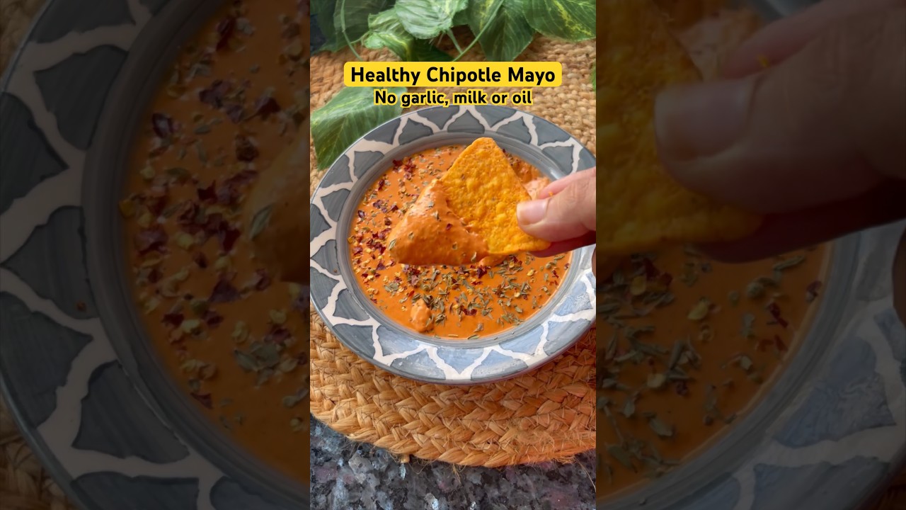 Healthy Jain Chipotle Mayonnaise without oil or milk🌶️🤩 