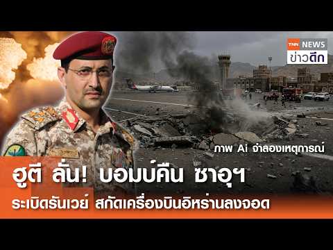 ฮูตี ลั่น! บอมบ์คืน ซาอุฯ ระเบิดรันเวย์ สกัดเครื่องบินอิหร่านลงจอด | TNN ข่าวดึก | 13 ก.ค. 69