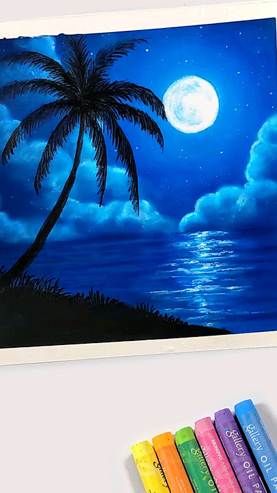 Easy Drawing Night Sky #easydrawing #shortsfeed #shorts