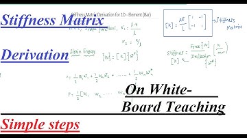 FEA Exam Preparation - Stiffness Matrix Derivation of 1D Bar Element