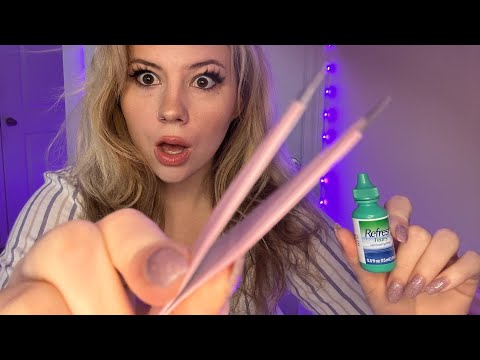 ASMR/ GETTING SOMETHING OUT OF YOUR EYE!👀 (Eye Exam)