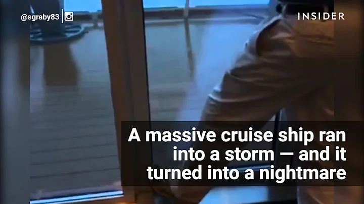 Nightmare cruise ship in a storm