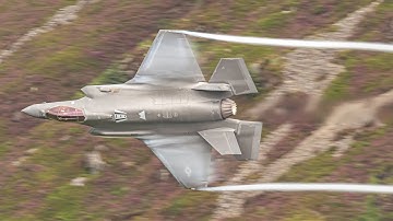 US Air Force F15 & F35 with some Epic Passes in the Mach Loop