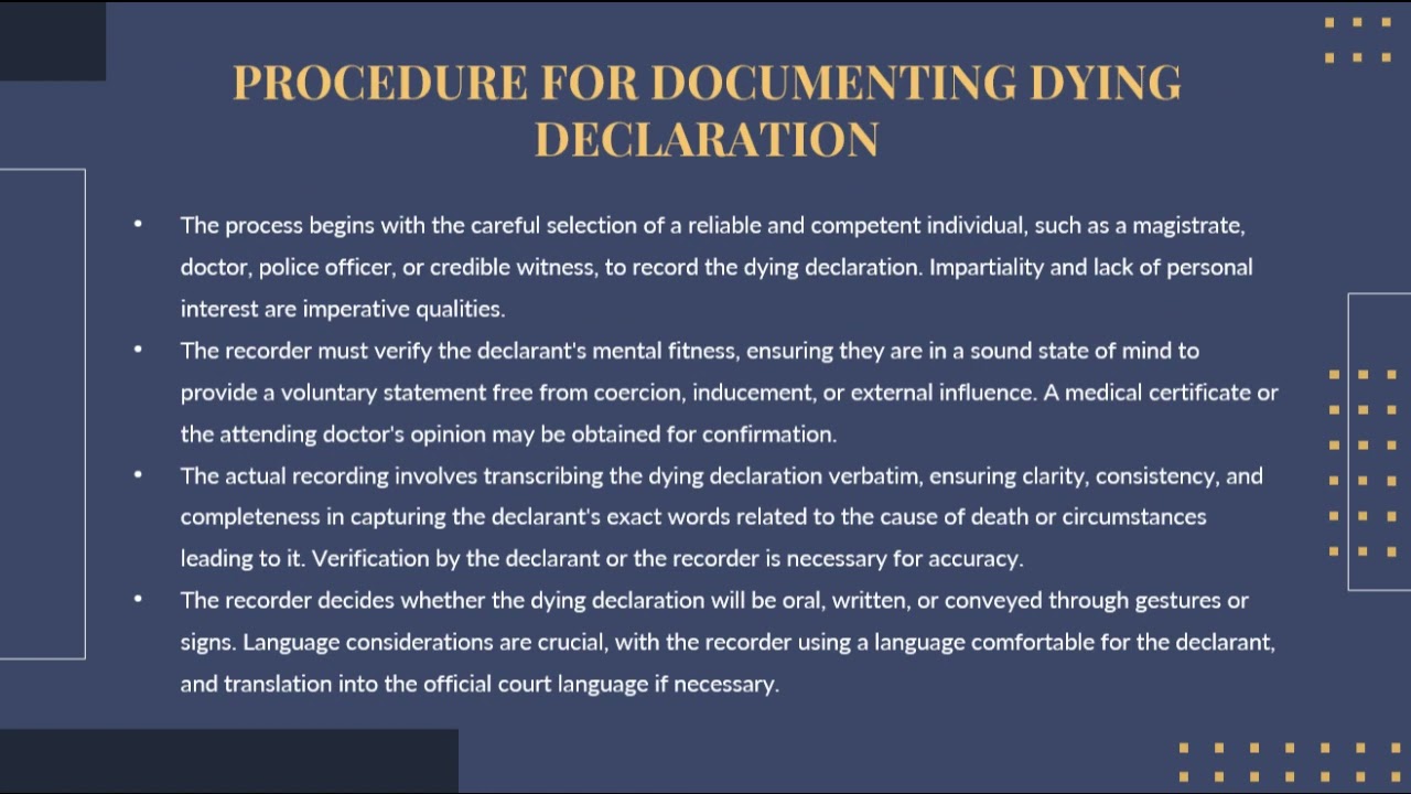 Dying Declaration Under the Indian Evidence Act, 1872