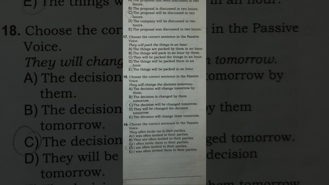 Toplu - Changing Declarative sentences into Passive (nəqli cümlələrin məchul növə çevrilməsi)