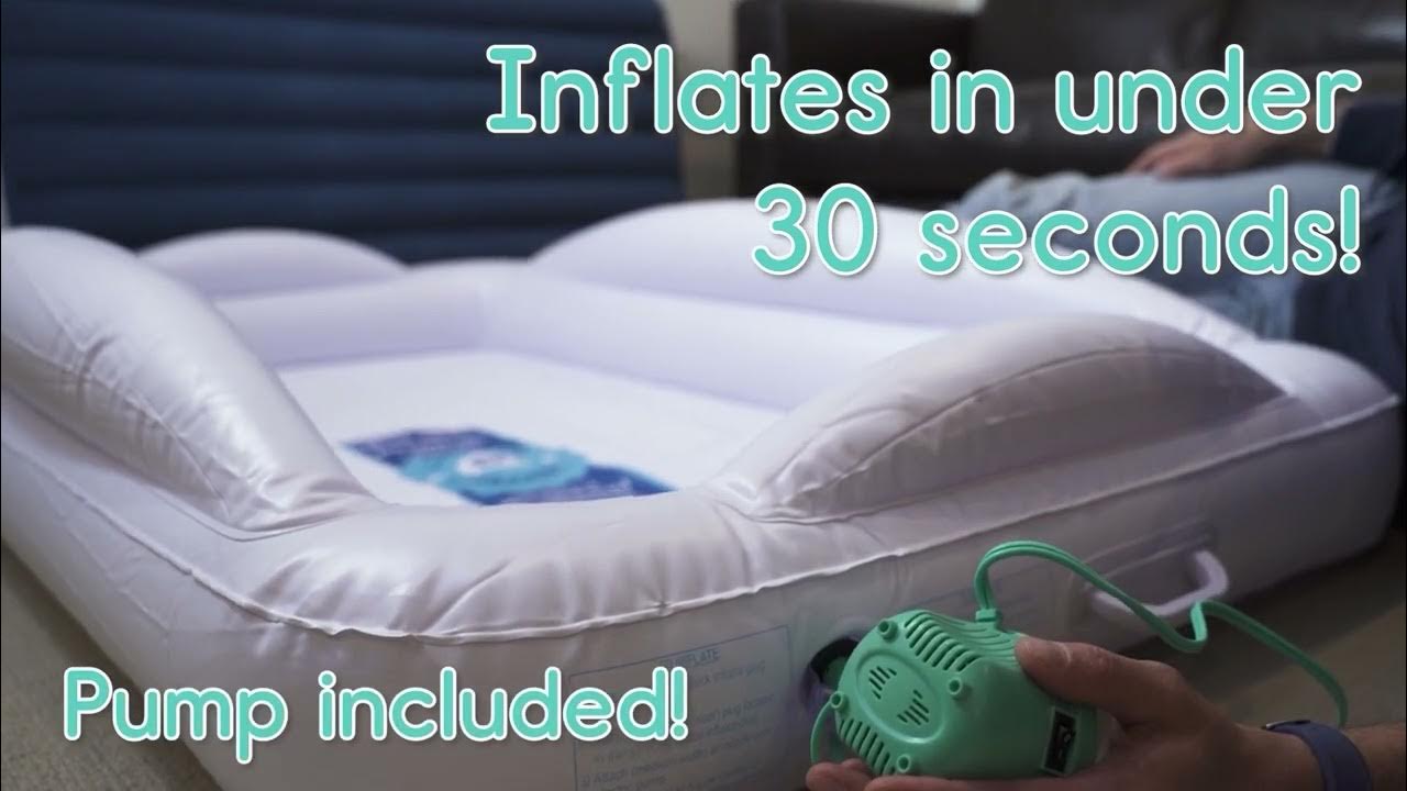 hiccapop Inflatable Toddler Travel Bed with Safety Bumpers YouTube
