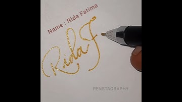 Name Req.: Rida Fatima #calligraphy #cursivewriting #shorts #youtubeshorts #shortsvideo #shortvideos