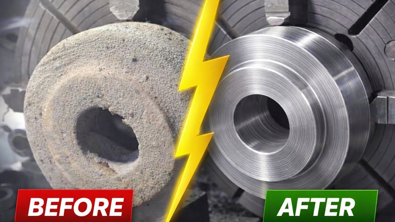 Lathe machine + precision = perfect pistum parts! Step by step 🔩 #automobile #lathemachine #pistum 