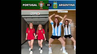 PORTUGAL VS ARGENTINA WORLD CUP SONG DANCE BATTLE #football #footballchallenge #worldcup