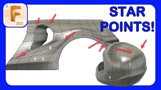 Fusion 360 Form Mastery Part 37  What are Star Points and How To Work With Them | #Fusion360
