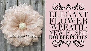 Flower Wreath Tutorial /  How to Make a Deco Mesh Wreath / Bling Center