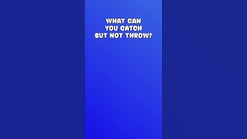 Riddle Me This: What can you catch, but not throw? #puzzlefun #riddles #ytshorts #like #youtube #yt