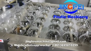 Dome Lid Automatic Thermoforming machine, Forming, punching, Cutting and stacking with fully Servo