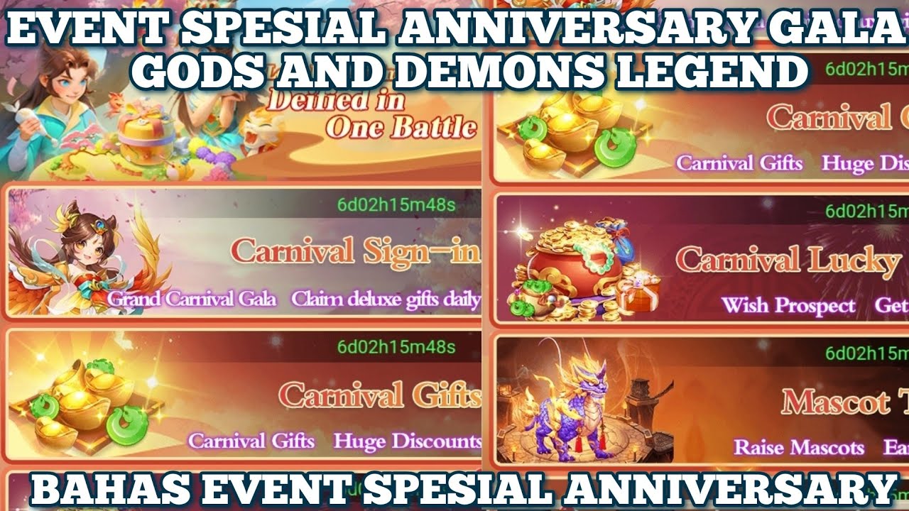 Event Spesial Anniversary Gala Gods And Demons Legend 2023 ! Tips Terbaru Gods And Demons Legend