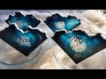 #848 Resin Geode Coasters Using Mica Powder, Pigment Paste And Alcohol Ink