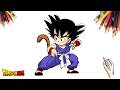 Como Desenhar o Goku Criança 🐉 Dragon Ball | Passo a Passo Fácil e Rápido