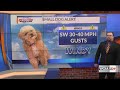 Adam "Windy and cloudy today, but another system sneaks in by Wednesday night"