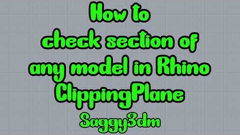 How to check section of any model in Rhino, for study or analyze.