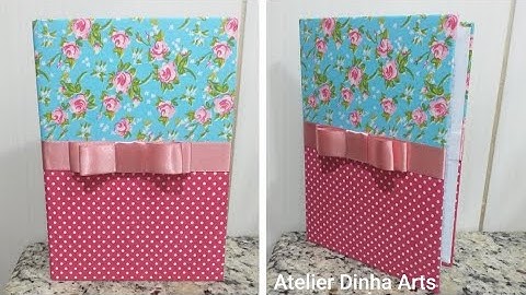 Caderno decorado com tecido " Agenda escolar" (link do vídeo completo na descrição do video)