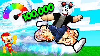 100,000 000 КМ ЗА 1 СЕКУНДУ САМЫЙ БЫСТРЫЙ БЕГУН В РОБЛОКСЕ ROBLOX Speed Race Clicker, 100.